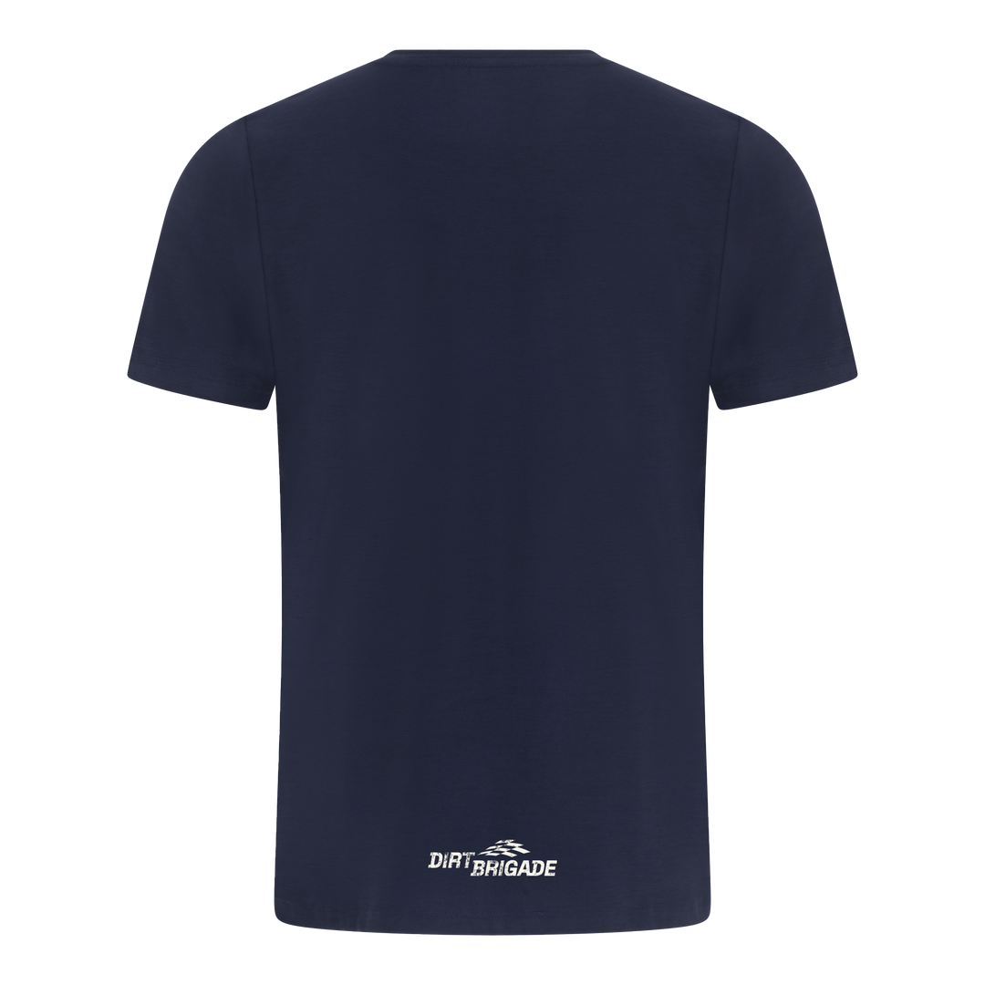 Mens "What Are You Waiting For" Ultra Soft Performance Tee Navy